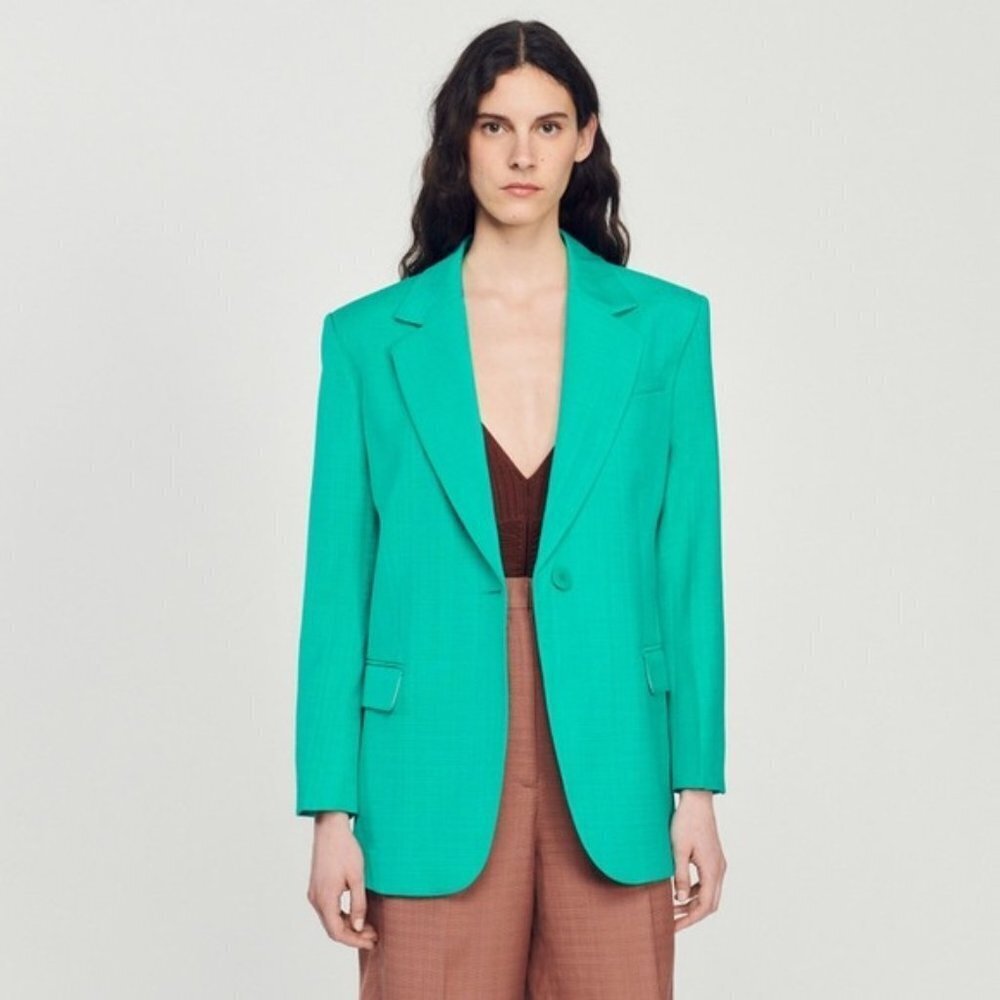 ❌❌SOLD❌❌NWT SANDRO emerald harper blazer 36 small